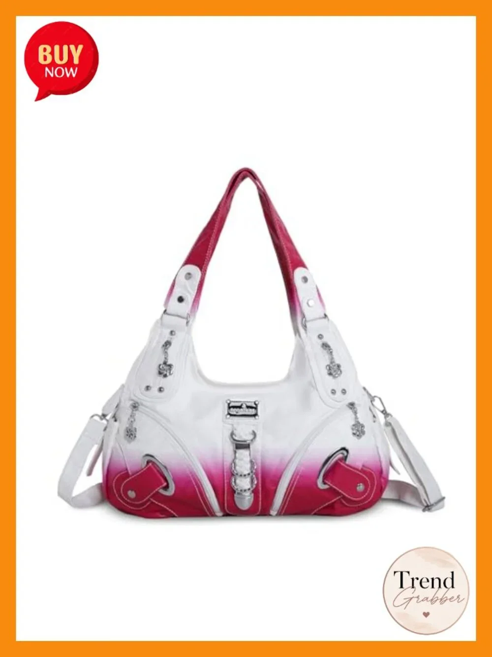 Washed PU Leather Hobo Bag with Convertible Strap Large Satchel